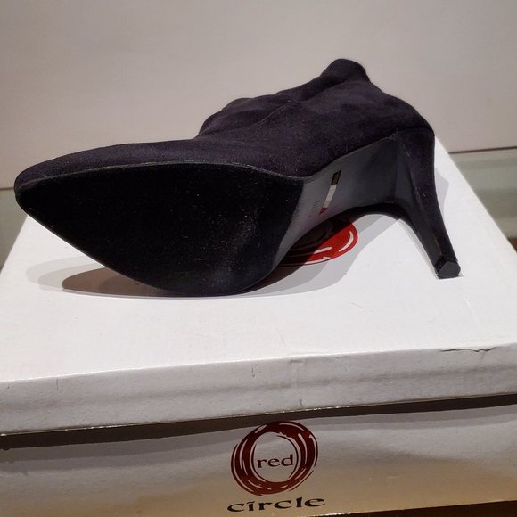 Black suede stiletto boots - Picture 3 of 3